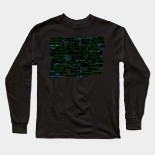 GreenAndBlueCodev1.1 Long Sleeve T-Shirt